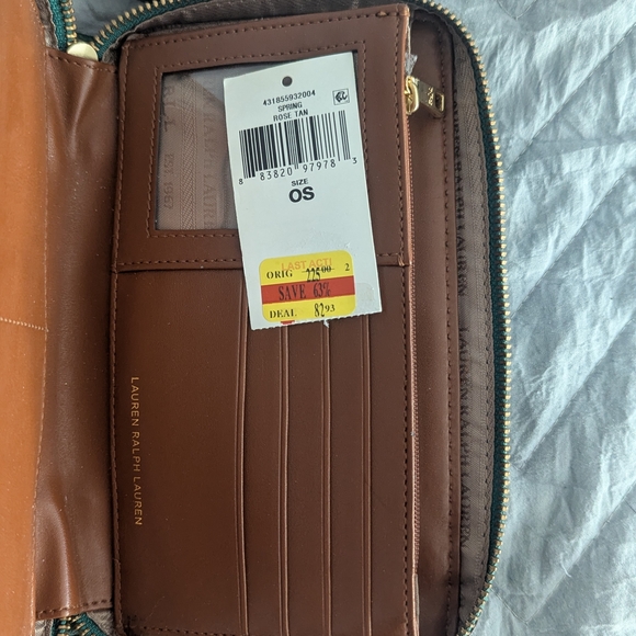 kate spade emerald green leather crossbody wallet - Picture 6 of 6